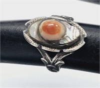 Sterling Silver Blister Pearl Ring