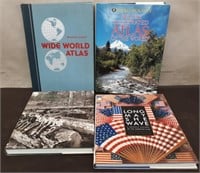 Box 4 Large Books- Atlas, Photo Book, Flag Book