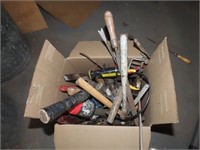 Box of assorted tools.