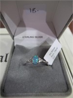 (18) Sterling Silver Opal & CZ Ring EST VALUE $235