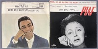 Edith Piaf & Johnny Mathis Vinyl 45 Singles