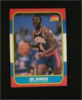 1986 Fleer Joe Dumars rookie  card #27
