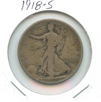 1918-S Walking Liberty Silver Half Dollar