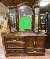 Dresser+Trifold Mirror/NightStand See Pic for Size