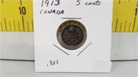 1913 Canada 5 Cents