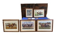 5X LIMITED EDITION RACING PRINTS - ALL SIGNED