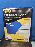 New package of removable adhesive file folder