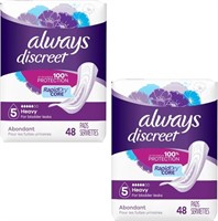 Always Discreet Incontinence Pads, 48 Count