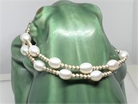 STERLING SILVER PEARL NECKLACE
