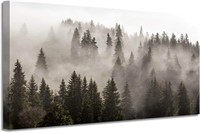 Forest Canvas Art: 40x20 Mountain Landscape
