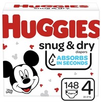Huggies Snug & Dry Baby Diapers Size 4 148 Ct