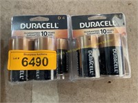 2ct Duracell D Battery 4pk