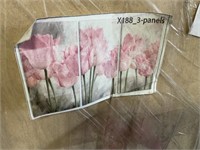 PINK TULIPS FLOWER WALL CANVAS WALL ART PAINTING.