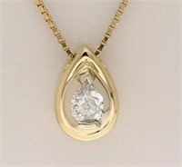 .30 Ct Diamond  Pendant Necklace 14 Kt