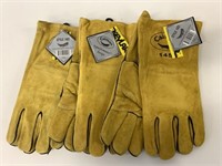 3 New Pair Leather Welding Gloves w/Kevlar Size XL