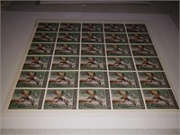 Duck stamps number uncut sheet 1983 Cancas Back