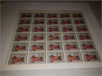 Duck stamps number uncut sheet 1986 Cinnamon