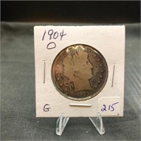 1904O Barber Half Dollar