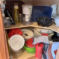 Kitchen Items in Lower Corner Cabinet