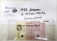 1923 German 2 Million Marks