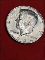 1964D  UNC Kennedy Silver Half Dollar