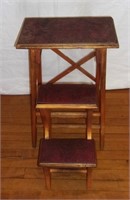 Vintage wooden kitchen step stool.