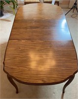 Basset Pressed Wood Dining Table W/ 3 Leafs
