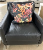 Turner Black Leather Chair