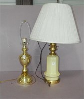 Brass Lamp and Ceramic Lamp