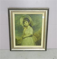 Oil on Canvas of Girl with Bonnet