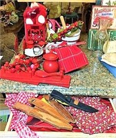 Variety of Red Kitchen Gadgets & More