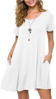 ZENNILO Plus Size Casual T Shirt Dresses for