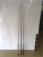 Four fishing rods. One is  MASTER SPECTRA model