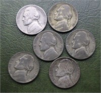 6 Pcs Buffalo Nickels