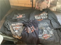 5 Harley Davidson shirts size large and up