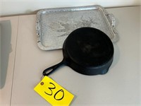 G.W. & Co iron skillet & Hammered Aluminum Tray