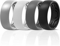 4pc Breathable Design Men's Silicone Bands