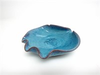 1962 LORENZENS TEAL BLUE CERAMIC TRINKET DISH