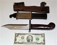 Vintage Bayonet Knife w Sheath