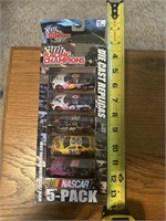 5 pack of Nascars, 1:64 scale