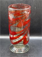 10” Blown Art Glass Vase