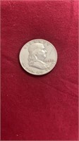 1958FRANKLIN SILVER HALF DOLLAR