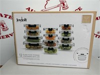 JoyJolt 12pc Glass Containers With Lids