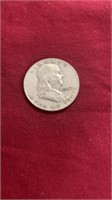 1957 FRANKLIN SILVER HALF DOLLAR