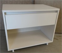 2 pieces in this lot- End table -white particle