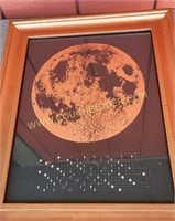 Framed Copper 2015 Moon Phases Print