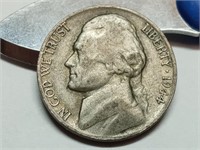 OF) 1944 D silver war nickel