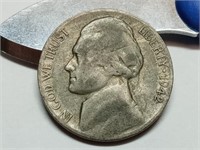 OF) 1942 S silver war nickel