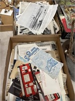2 boxes of vintage newspapers cut outs