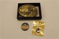 NRA Eagle Belt Buckle w/Pendant